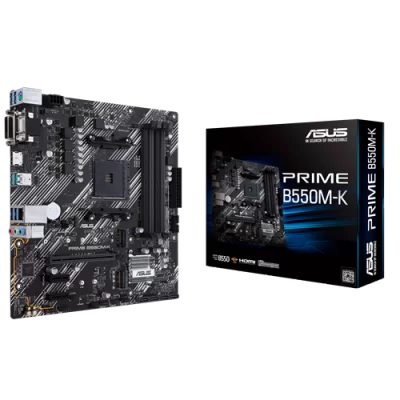 ASUS PRIME B550M-K DDR4 4600MHZ 1XVGA 1XHDMI 1XDVI 2XM.2 USB 3.2 MATX AM4 