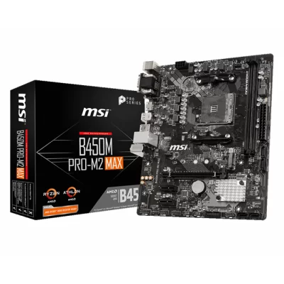 MSI B450M PRO-M2 MAX DDR4 2667MHZ 1XVGA 1XHDMI 1XDVI 1XM.2 MATX AM4 