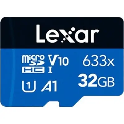 32GB LEXAR NLSDMI32GBB633A 633X MICROSDHC HIGH-PERFORMANCE C10 A1 V10 U1 HAFIZA KARTI 