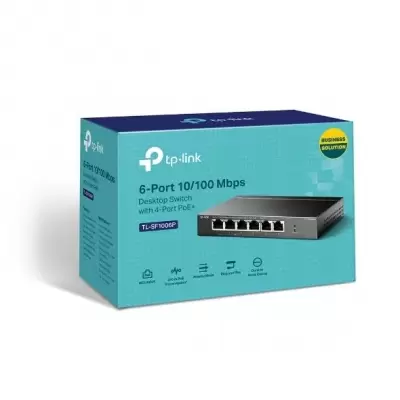 TP-LINK TL-SF1006P 6 PORT 10/100 4 POE SWITCH 
