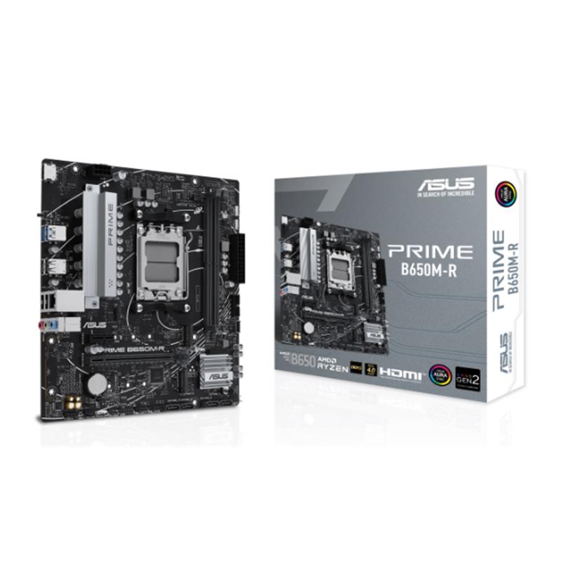 ASUS PRIME B650M-R DDR5 7200MHZ 1XHDMI 2XM.2 USB3.2 MATX AM5 (AMD AM5 7000 SERILI ILEMCI UYUMLU) 