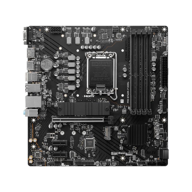 MSI PRO B760M-P DDR4 4600MHZ 1XHDMI 1XDP 2XM.2 USB 3.2 ATX 1700P (12. / 13. VE 14. NESİL İŞLEMCİ UYUMLU)