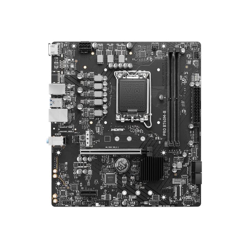 MSI GEFORCE PRO B760M-B DDR4 6400MHZ 1XHDMI 1XM.2 USB 3.2 1700P MATX