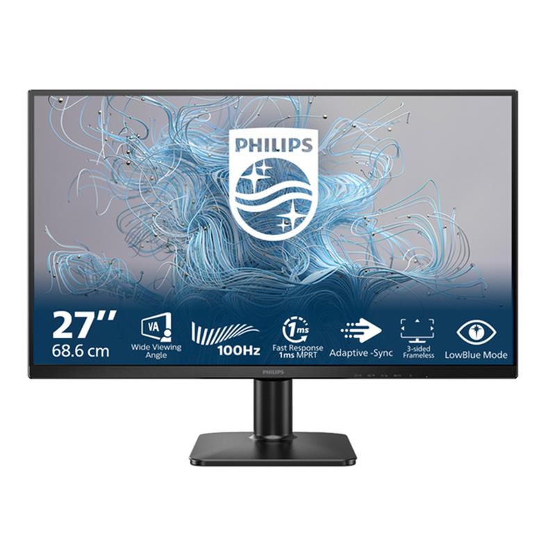 27 PHILIPS 27E2N1100L/00 1MS 100MHZ 1XVGA 1XHDMI FHD 1920X1080 VESA SIYAH 